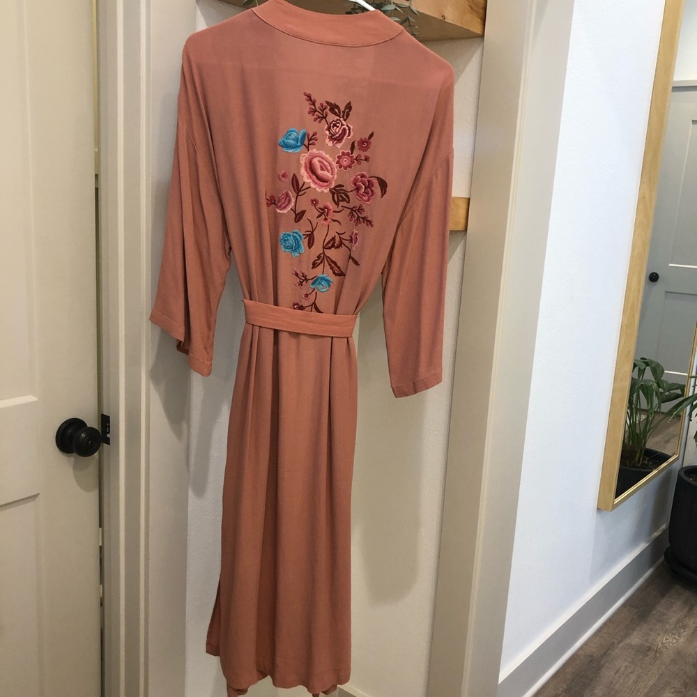 Long Floral Duster